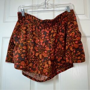 Toad&Co Red and Orange Sunkissed Pull on Shorts Size Large